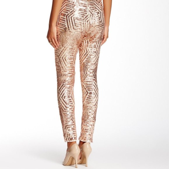 Nordstrom Soieblu Sequin Pant Draped Chiffon Jumpsuit - Picture 14 of 14